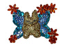 Crystal Butterfly Teddy Bear Brooch