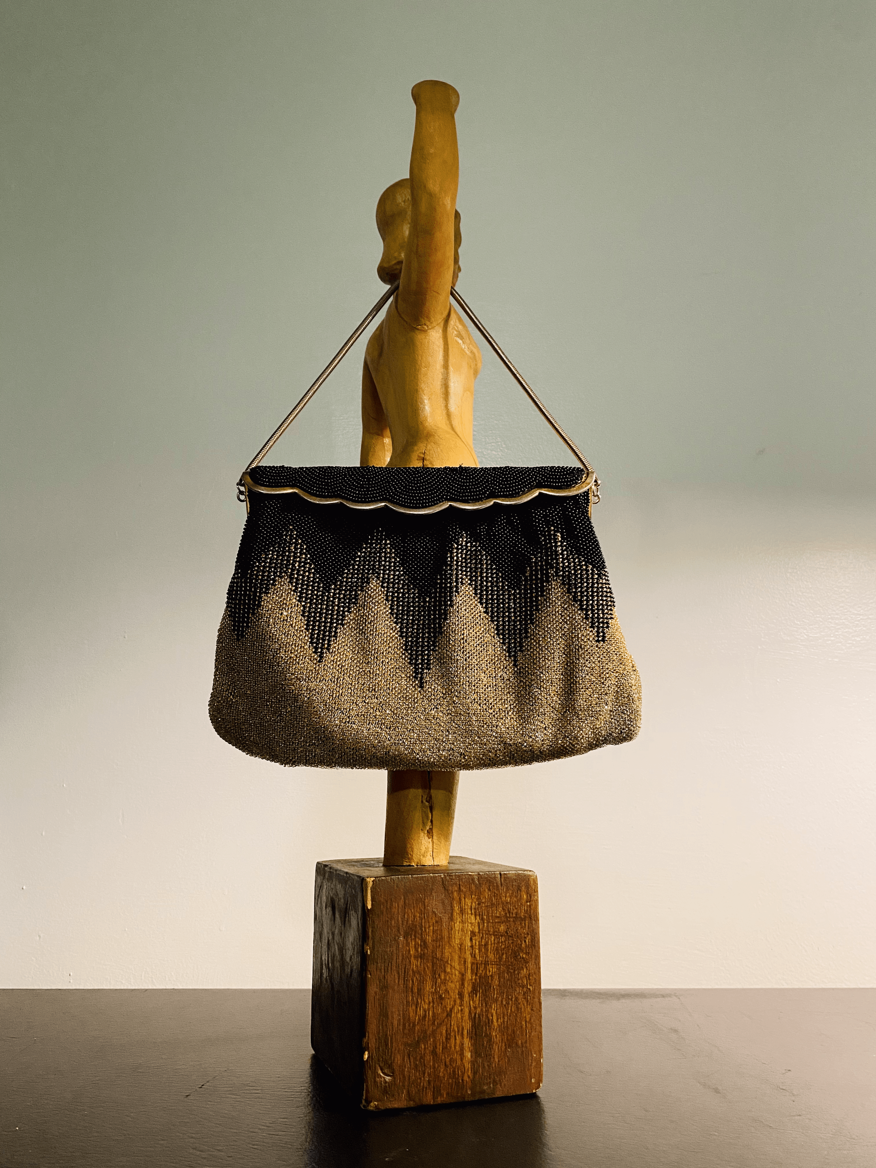 1940 s French Art Deco Evening Bag from Bags by Josef Tuxedo