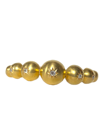 14K Gold Bracelet with Old Mine Cut Diamonds Circa 1882