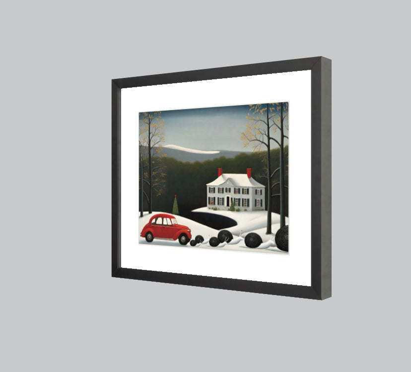 Tuxedo Park Print Shop Red Car