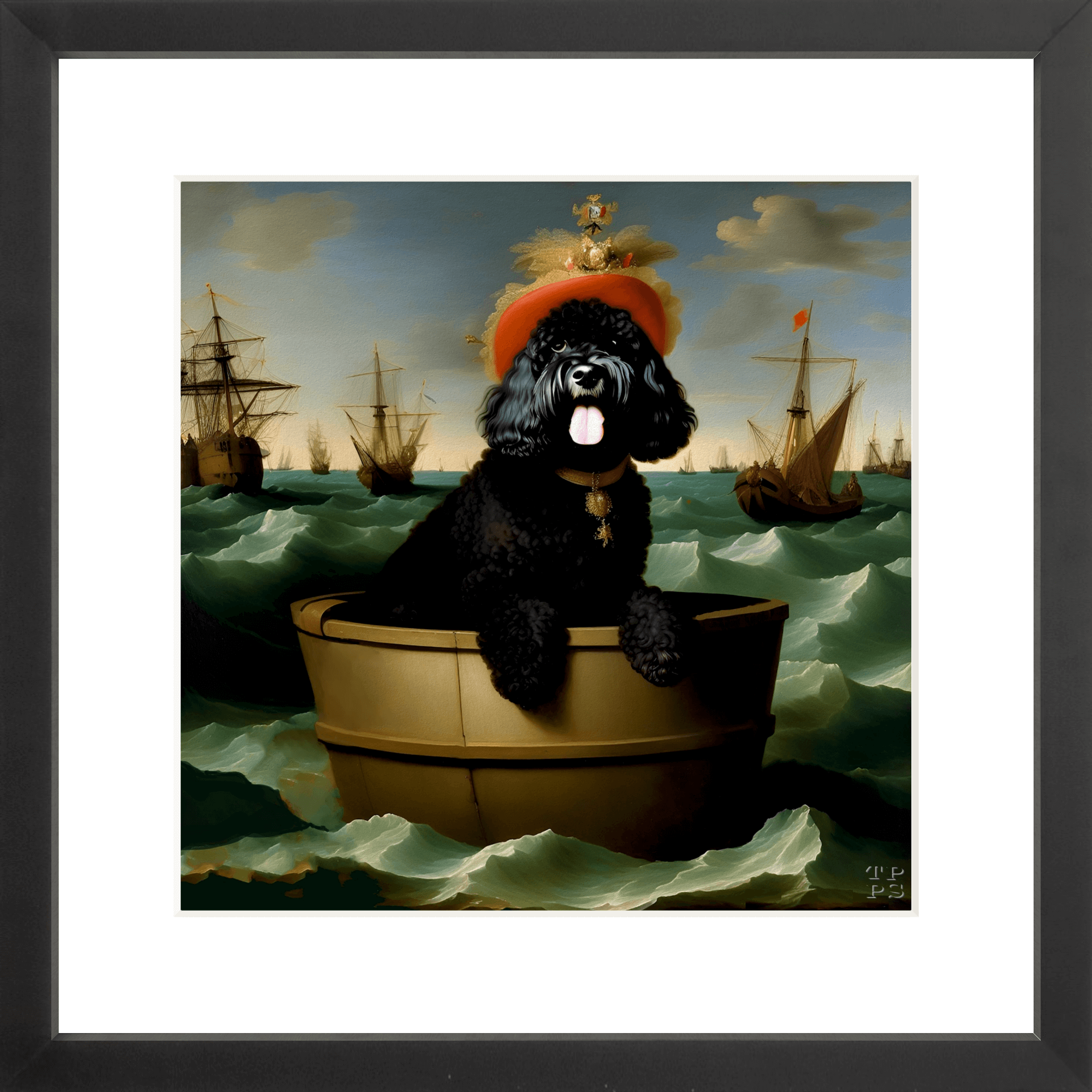 Tuxedo Park Print Shop Portuguese Water Dog Portrait