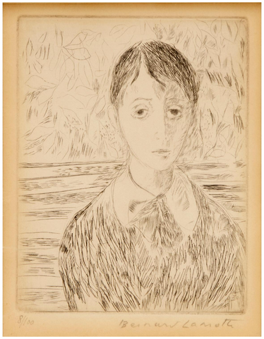 Framed Etching by Bernard Lamotte