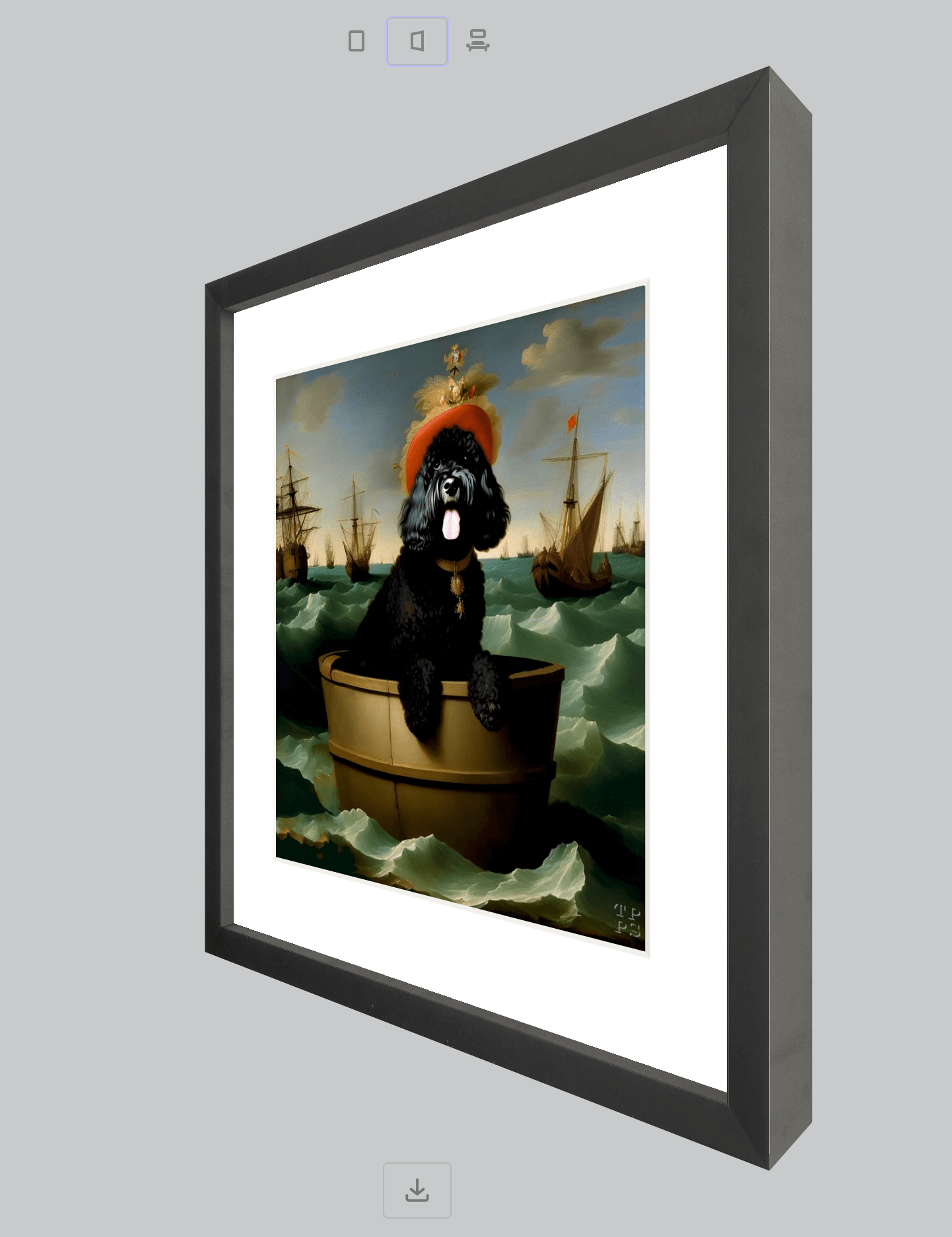 Tuxedo Park Print Shop Portuguese Water Dog Portrait