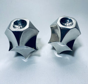 Antonio Pineda Modernist Sterling Salt & Pepper Set