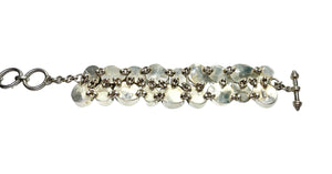 Sterling Silver Turquoise and Pearl Bracelet