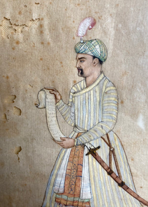 An Antique Mughal Portrait of Shaikh Farid Murtaza Khan
