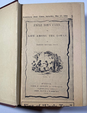 Uncle Tom’s Cabin; or, Life Among The Lowly Harriet Beecher Stowe