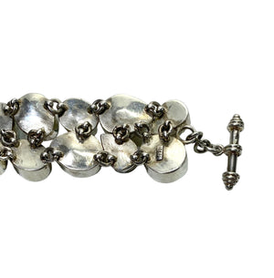 Sterling Silver Turquoise and Pearl Bracelet