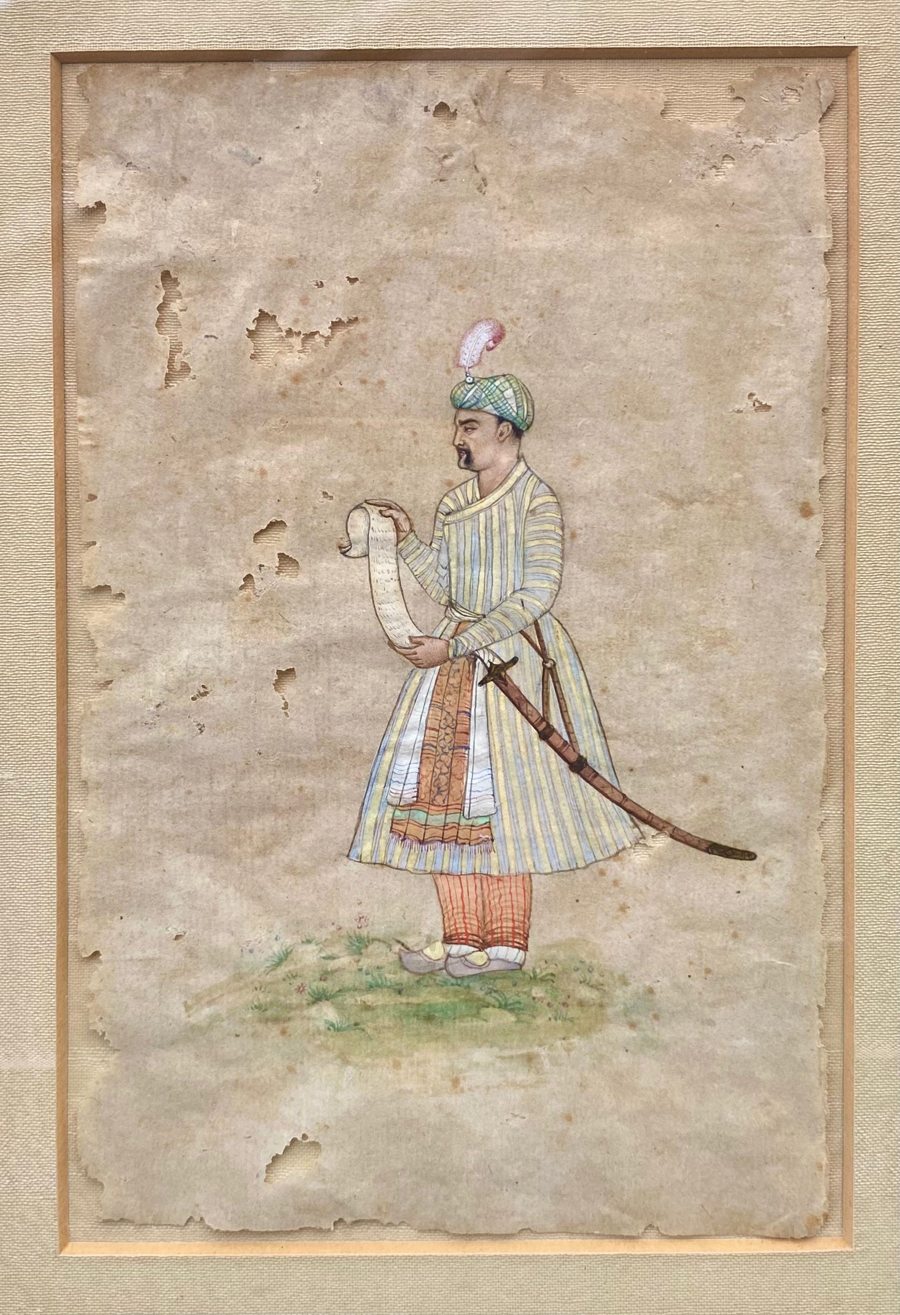 An Antique Mughal Portrait of Shaikh Farid Murtaza Khan