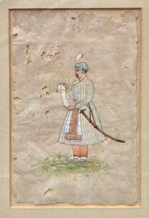 An Antique Mughal Portrait of Shaikh Farid Murtaza Khan