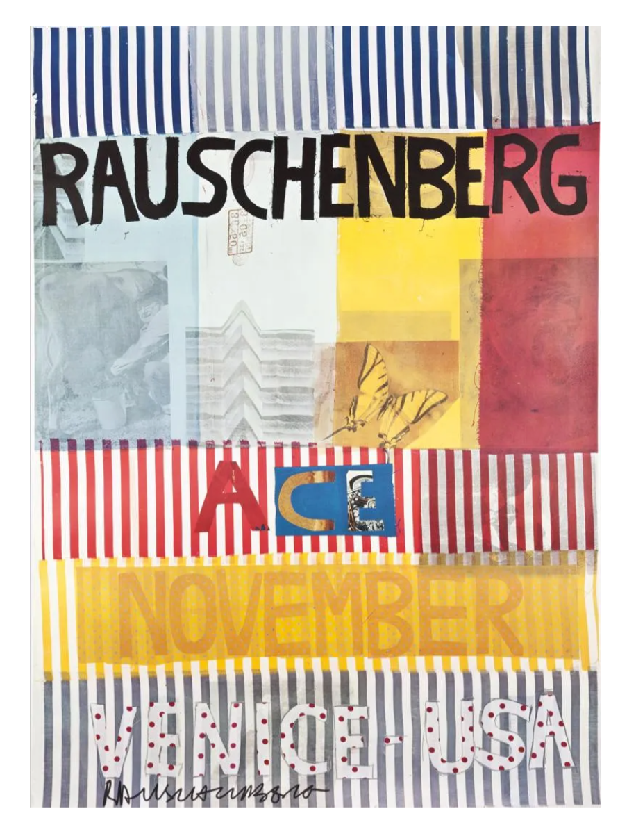 Robert Rauschenberg Ace  Gallery 1977 Signed