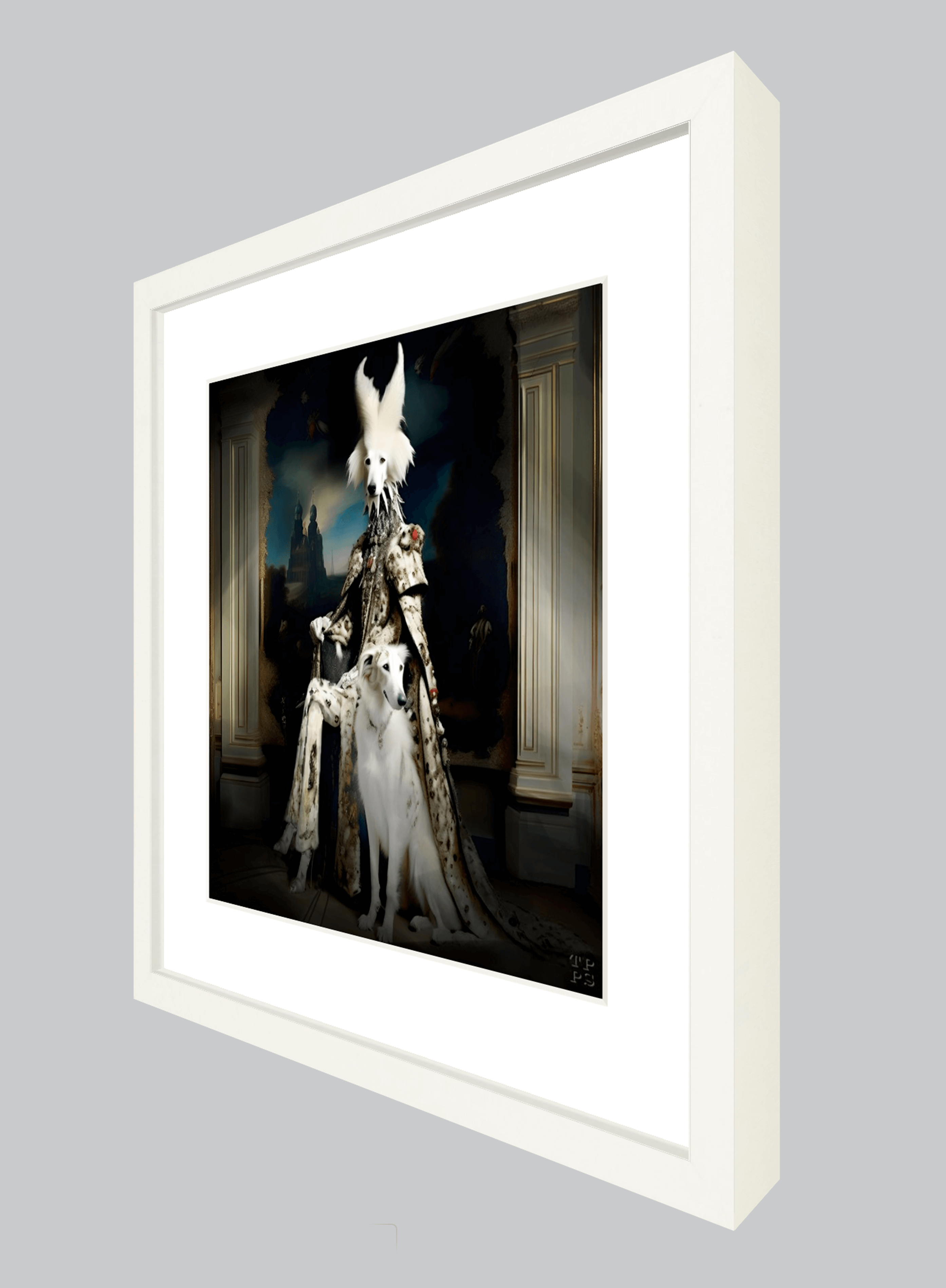 Tuxedo Park Print Shop Lady Borzoi Portrait