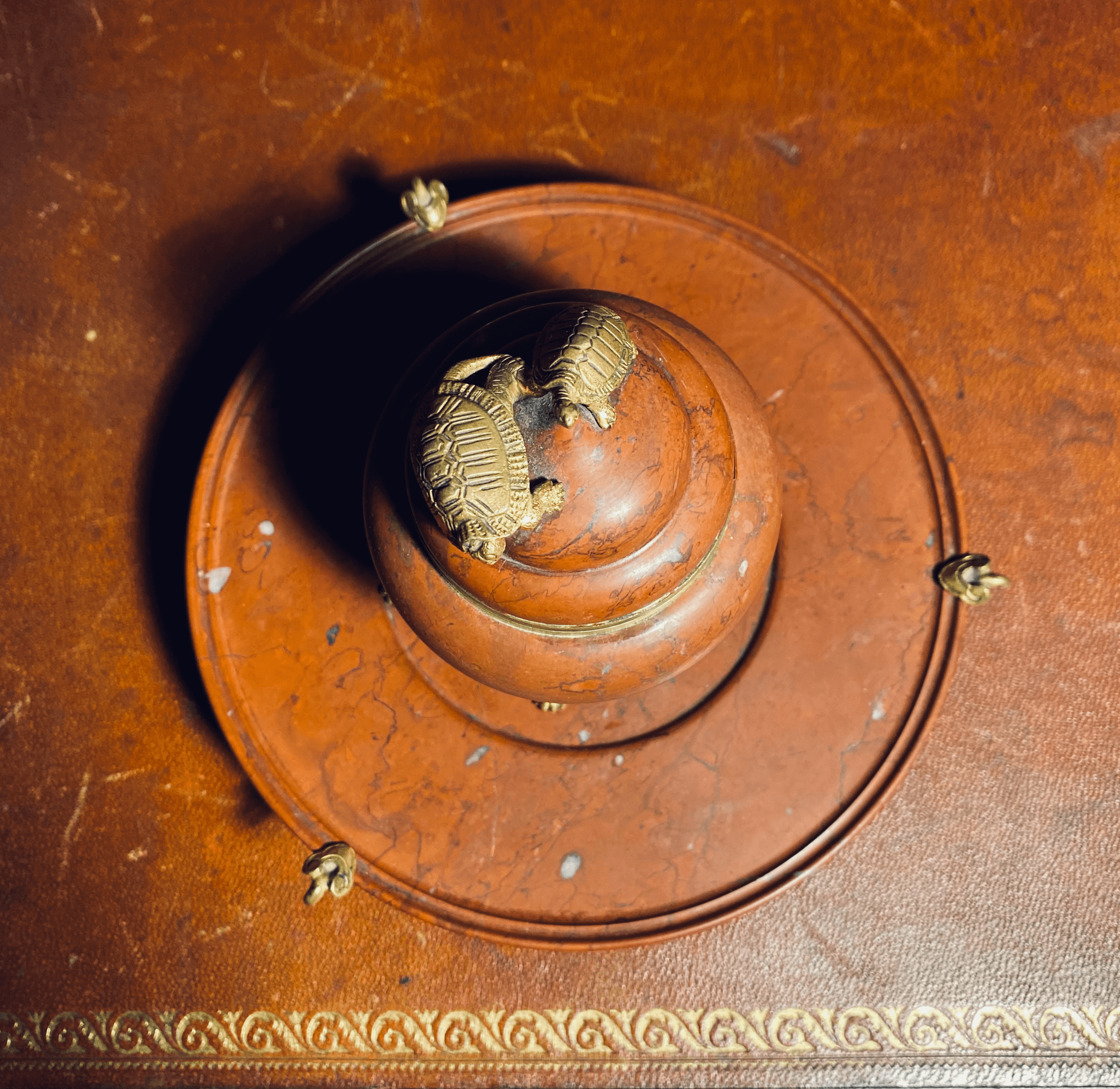 Napoleon III Marble Ormolu Mounted Inkwell