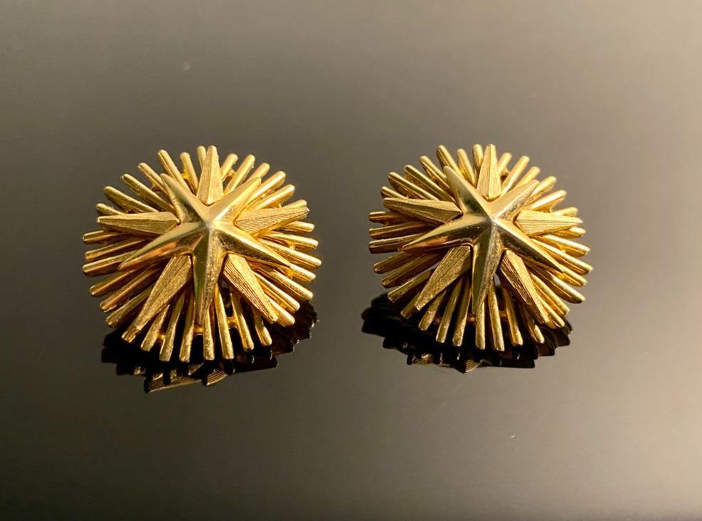 Trifari Starburst Earrings - Tuxedo Park Junk Shop