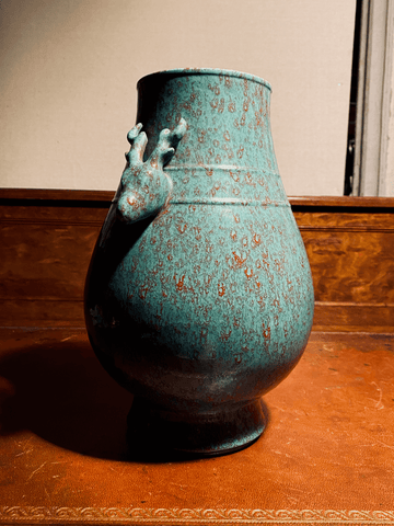 Hu Form Vase with Deer