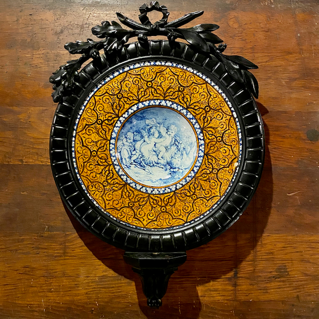 Sevres Charger in Carved Wood Surround