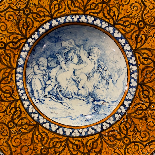 Sevres Charger in Carved Wood Surround