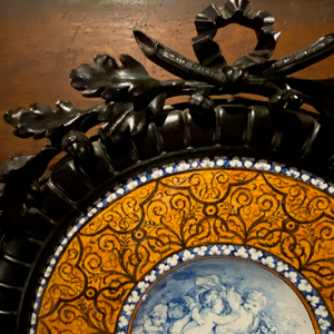 Sevres Charger in Carved Wood Surround
