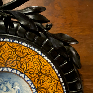 Sevres Charger in Carved Wood Surround