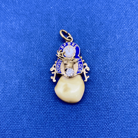 14K Gold and Diamond Elks Pendant - Tuxedo Park Junk Shop