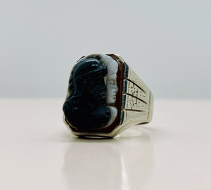 Vintage Carved Sardonyx Cameo - Tuxedo Park Junk Shop