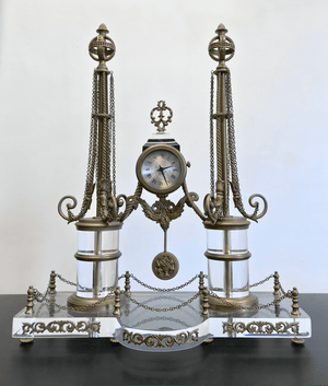 Neo-Classical Acrylic Mantle Clock