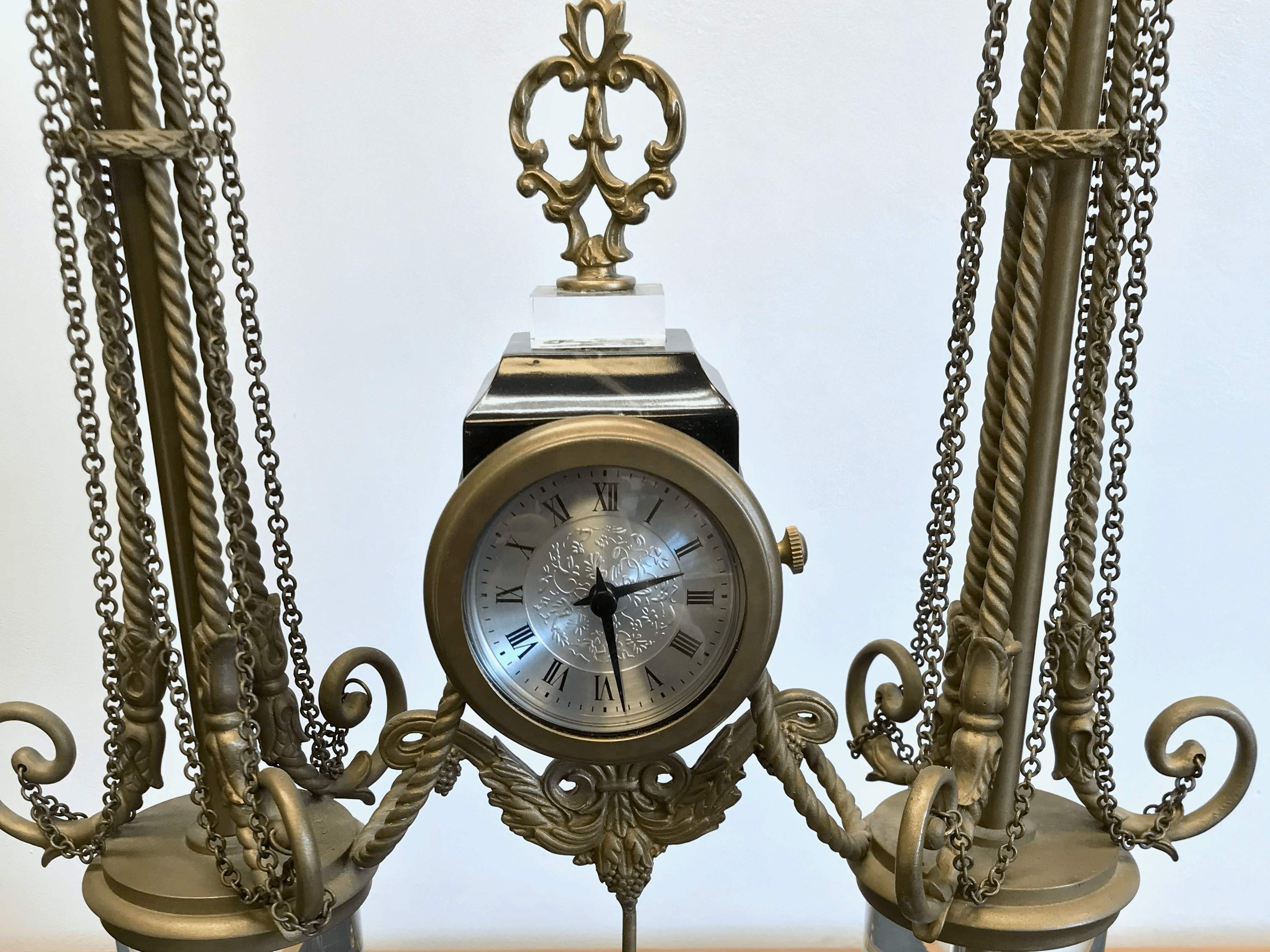 Neo-Classical Acrylic Mantle Clock