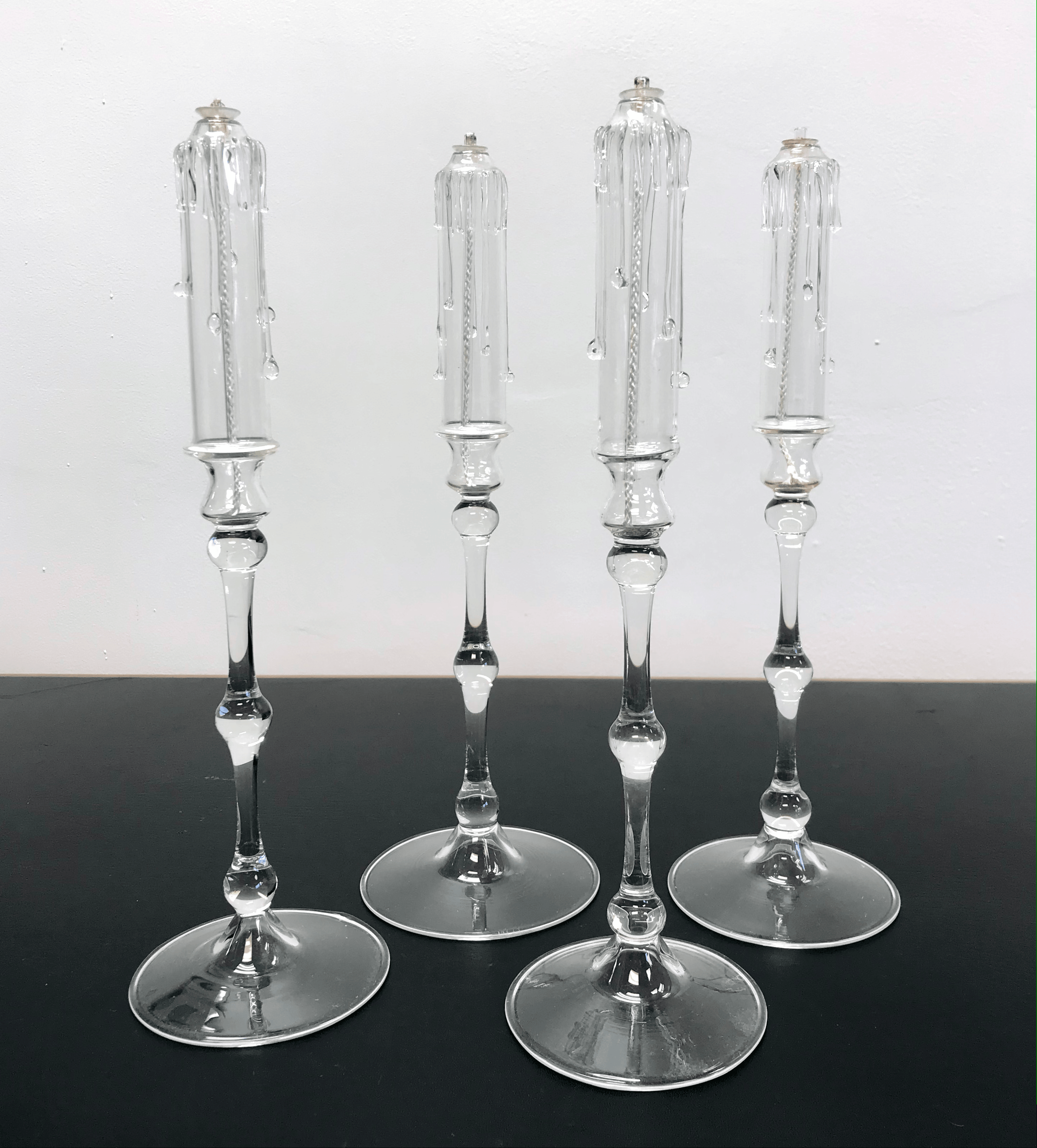 Hand-blown Glass Candle Oil Lights - Tuxedo Park Junk Shop