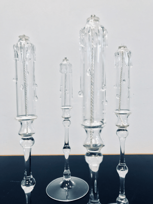Hand-blown Glass Candle Oil Lights - Tuxedo Park Junk Shop