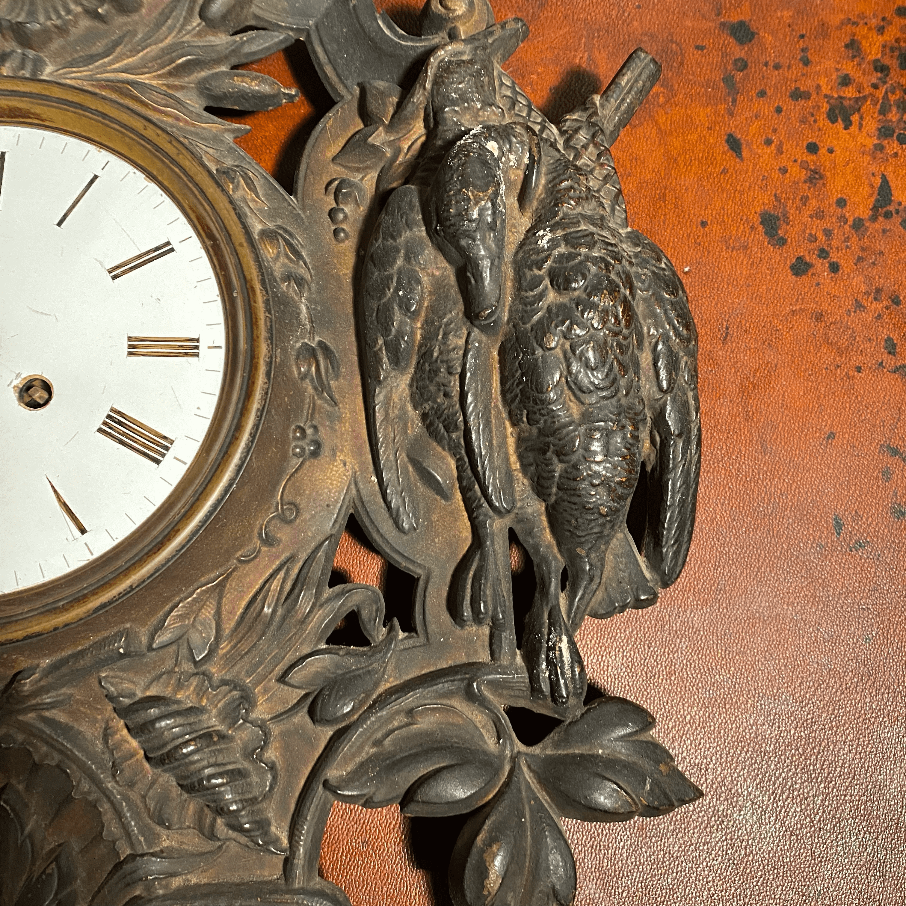 19th Century Iron French Hunt Clock