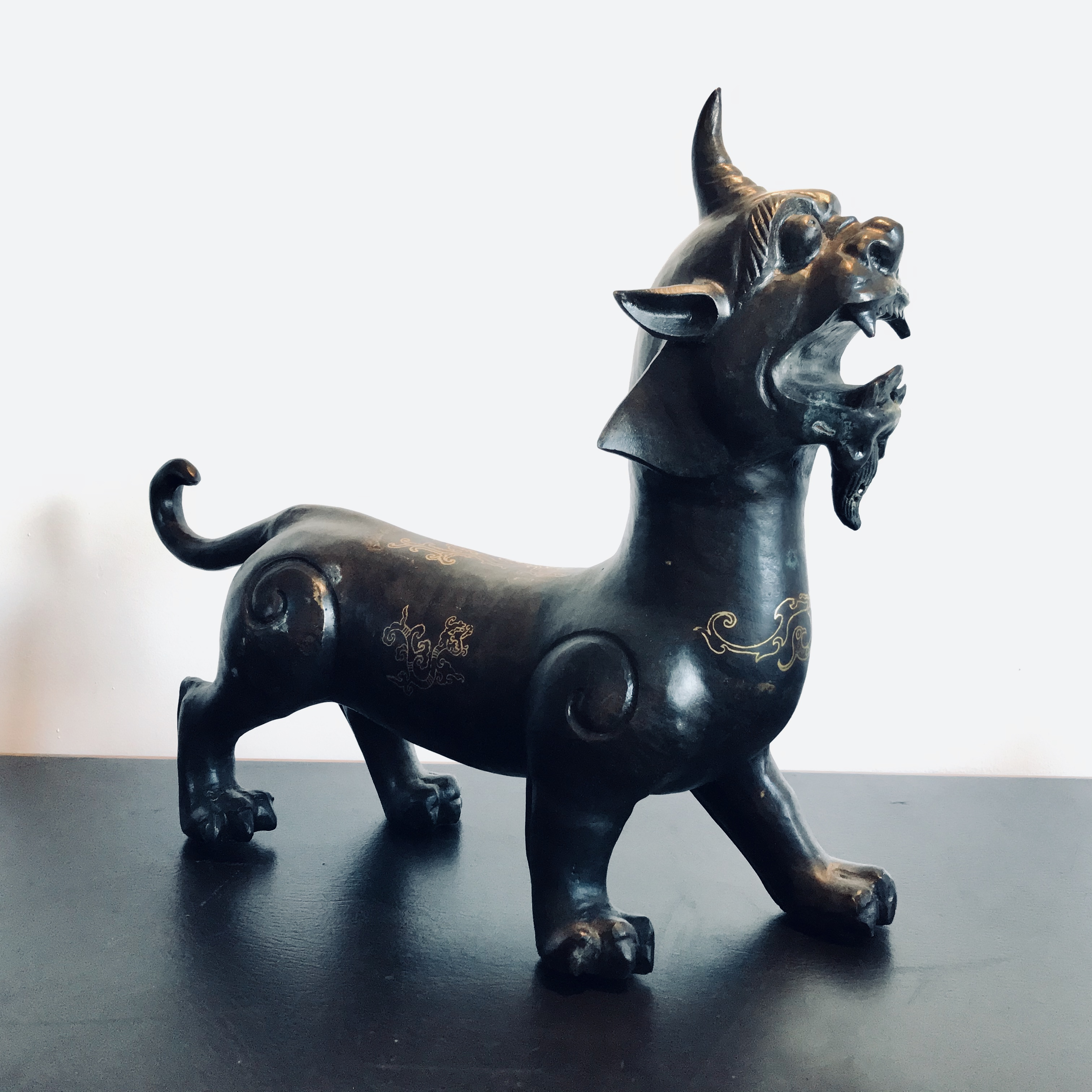 Chinese Qilin in Bronze