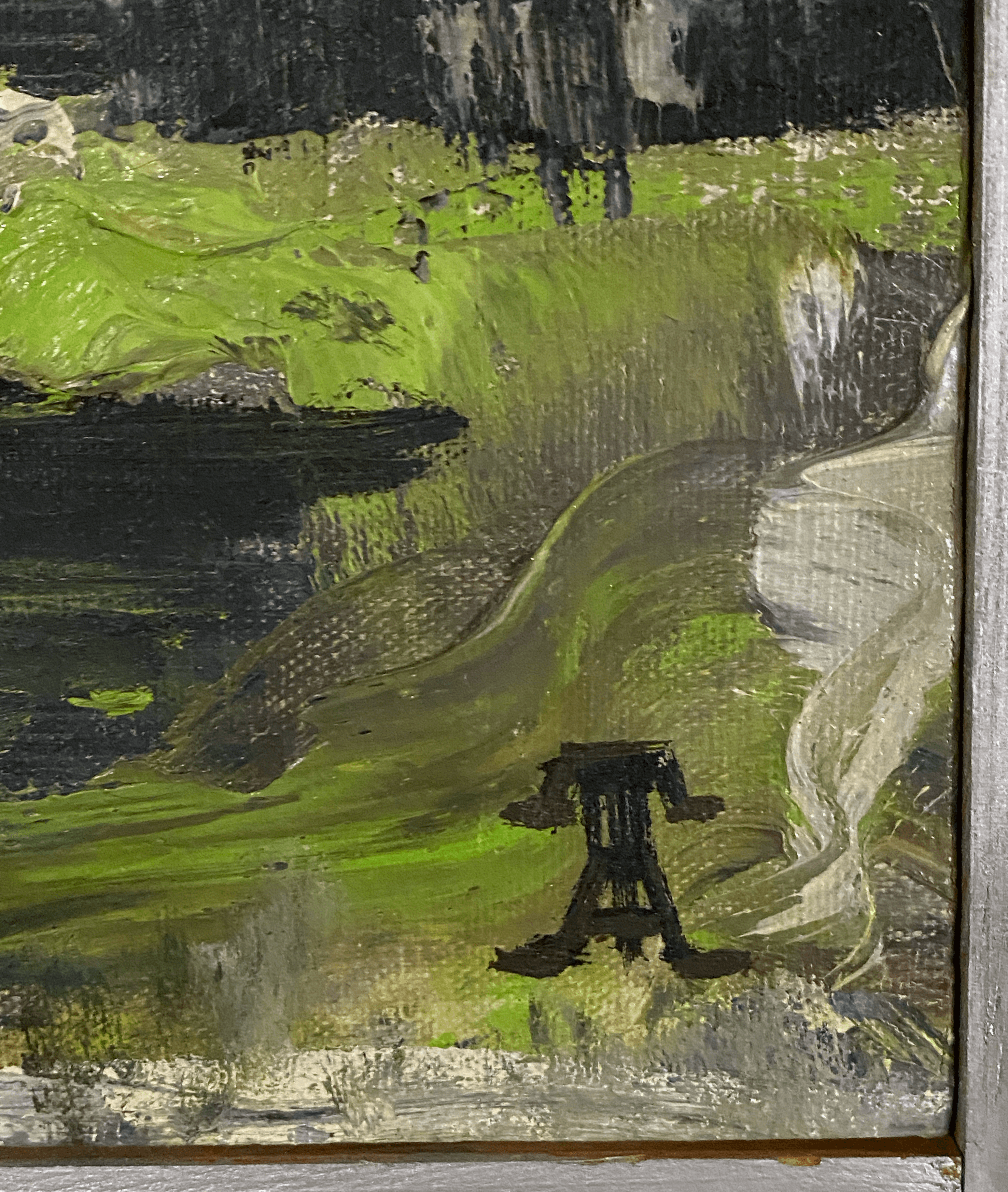 Uta Von Bern Stormy Waters Oil on Canvas