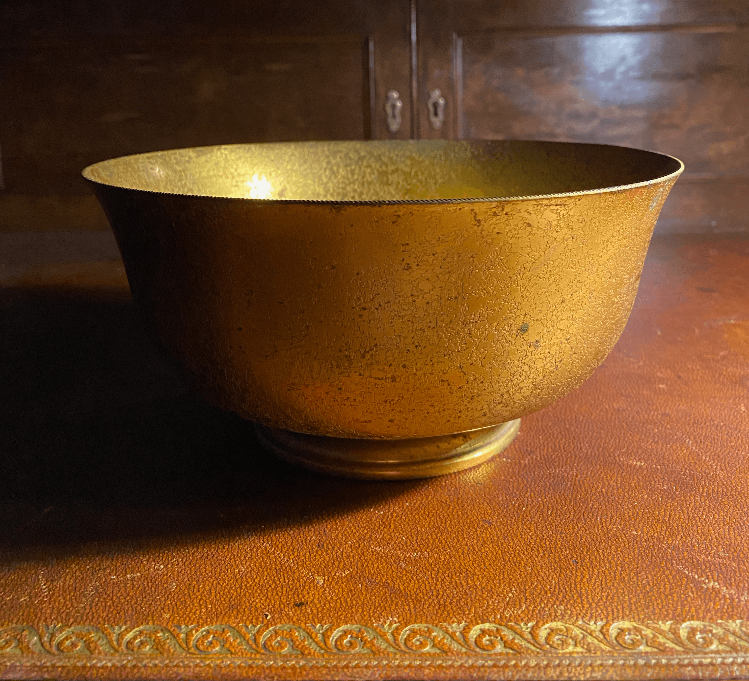 Louis C. Tiffany Furnaces Inc. Favrile Bronze Flared and Footed Bowl c. 1930 - Tuxedo Park Junk Shop