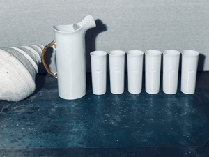 Kenji Fujita Porcelain Pitcher and Tumblers