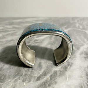 Mark Yazzie Turquoise Coral Lapis Cuff - Tuxedo Park Junk Shop