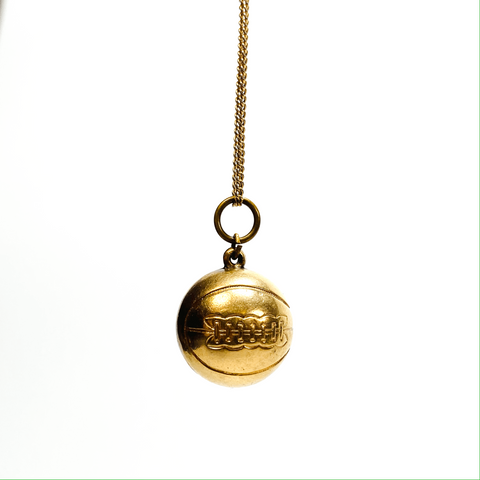 Vintage 10K Gold-Fill Basketball Pendant