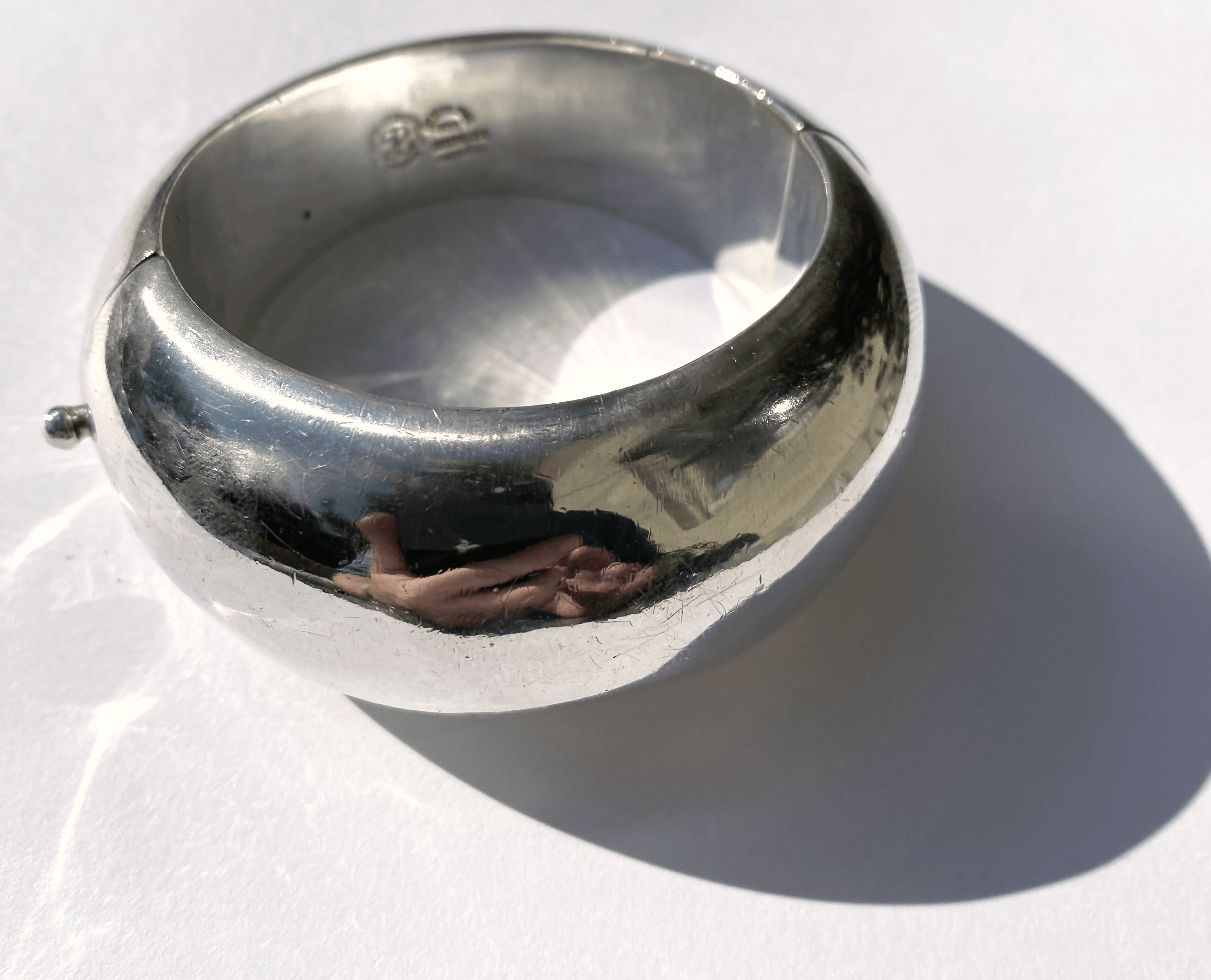 Vintage Talleres De Los Ballesteros Sterling Bangle - Tuxedo Park Junk Shop