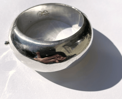 Vintage Talleres De Los Ballesteros Sterling Bangle - Tuxedo Park Junk Shop