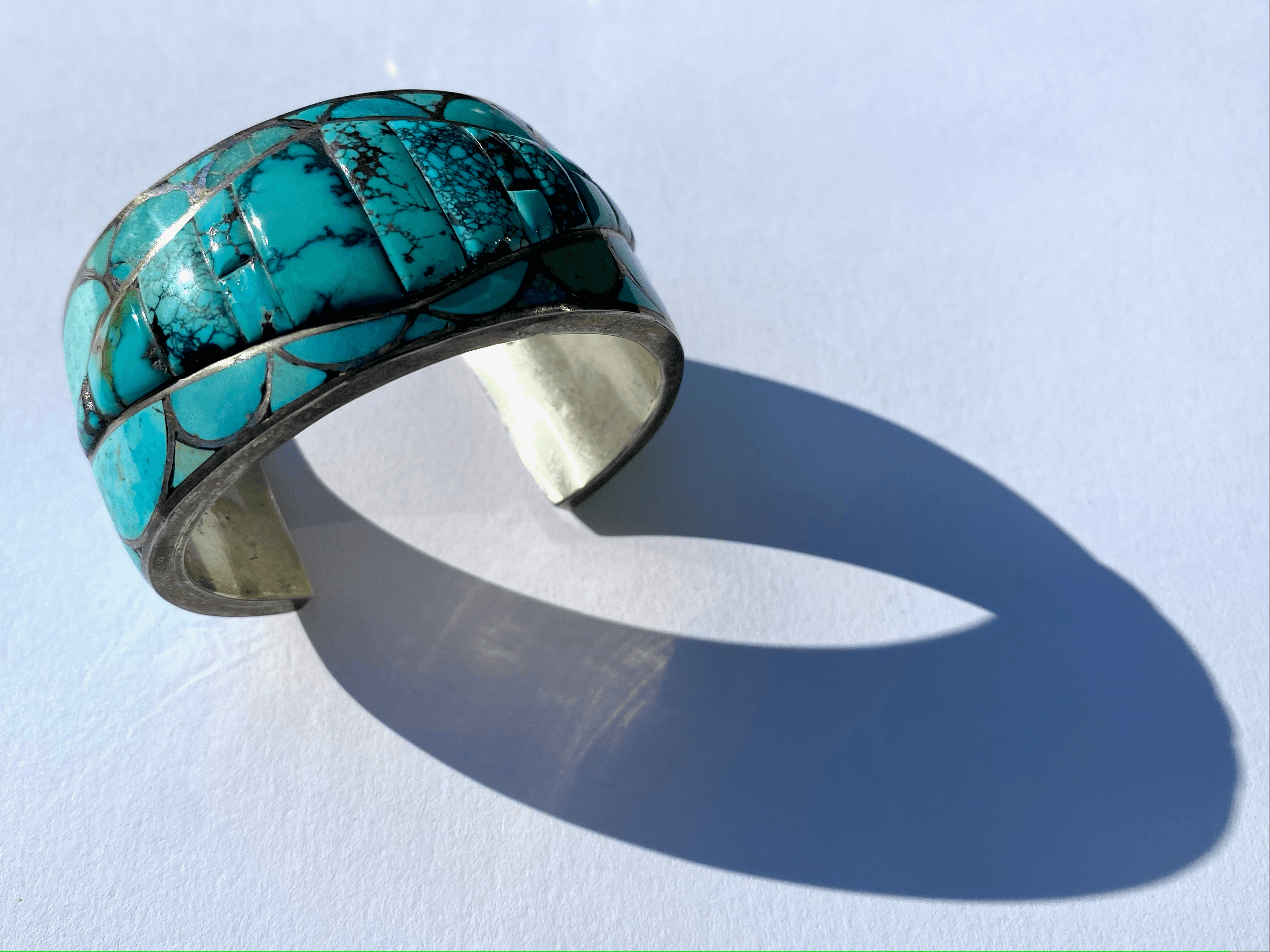 Art Deco Turquoise Cuff by DJ Stewart - Tuxedo Park Junk Shop