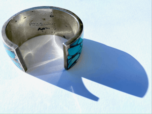 Art Deco Turquoise Cuff by DJ Stewart - Tuxedo Park Junk Shop