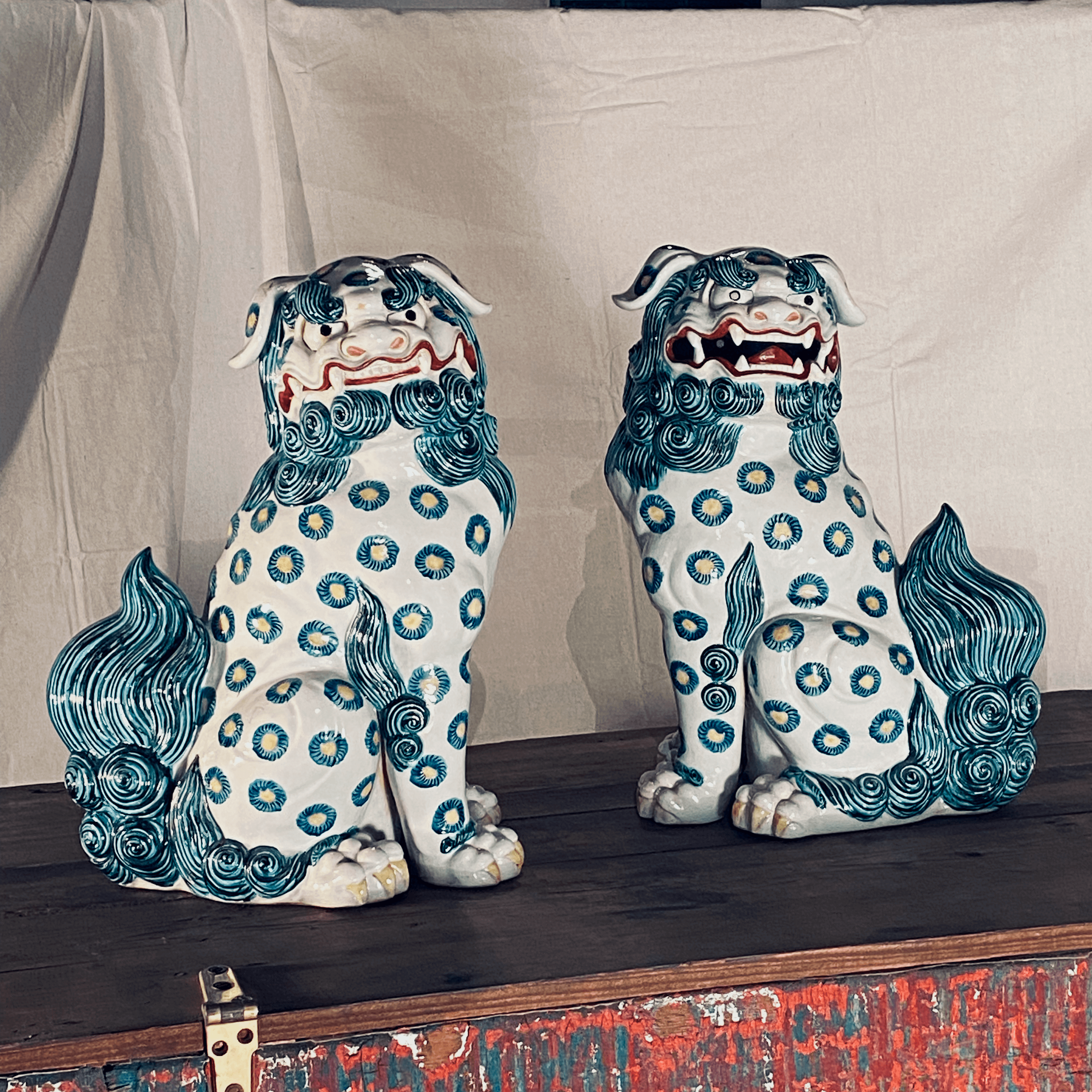 Japanese Komainu Shishi Guardian Lions