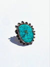 Old Pawn Sleeping Beauty Turquoise Ring - Tuxedo Park Junk Shop