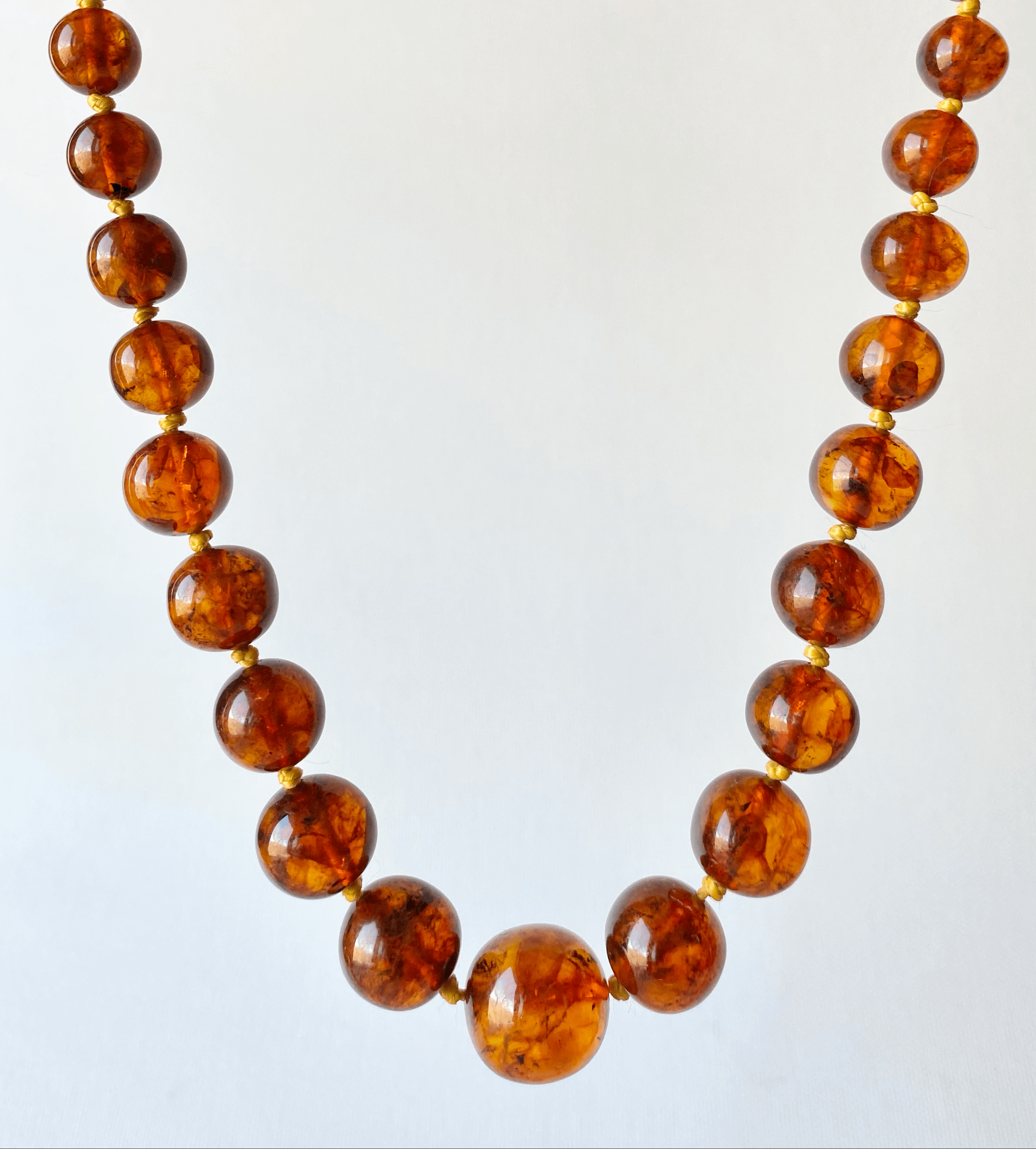 Estate Hand-Knotted Strand of Baltic Amber