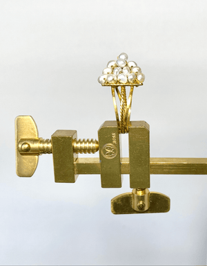 18k Pyramid Ring with Baroque Pearls