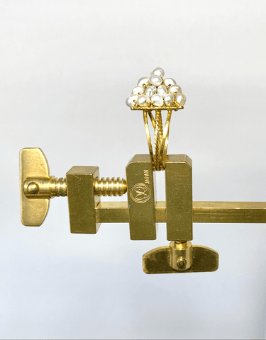 18k Pyramid Ring with Baroque Pearls