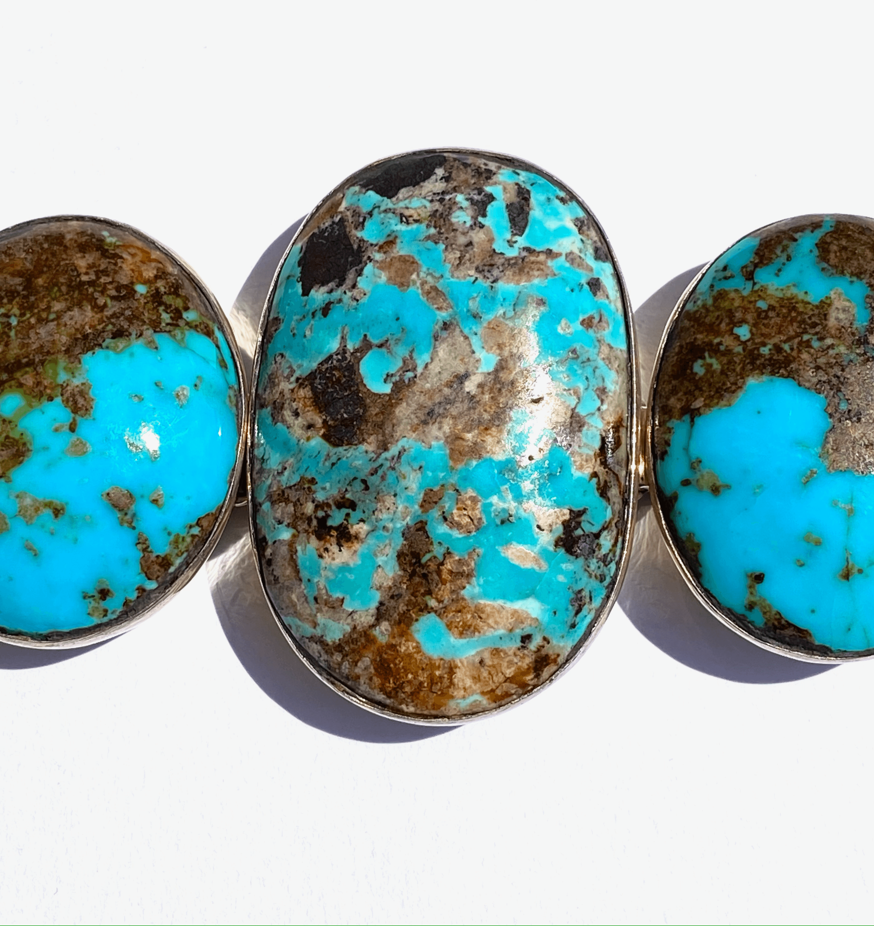 Kingman Turquoise Cabochon Bracelet - Tuxedo Park Junk Shop