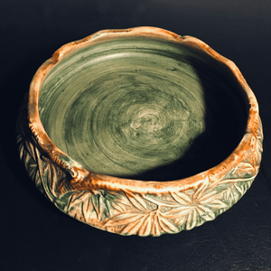 Faux Bois Weller Palm Bowl Circa 1920