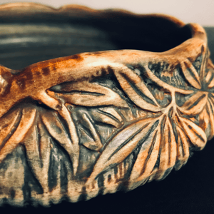 Faux Bois Weller Palm Bowl Circa 1920
