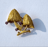 Vintage 18K Gold Mushrooms with Rubies - Tuxedo Park Junk Shop
