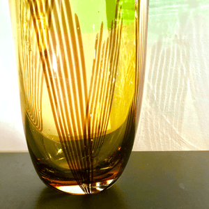 Tri-color Murano Glass Vase - Tuxedo Park Junk Shop